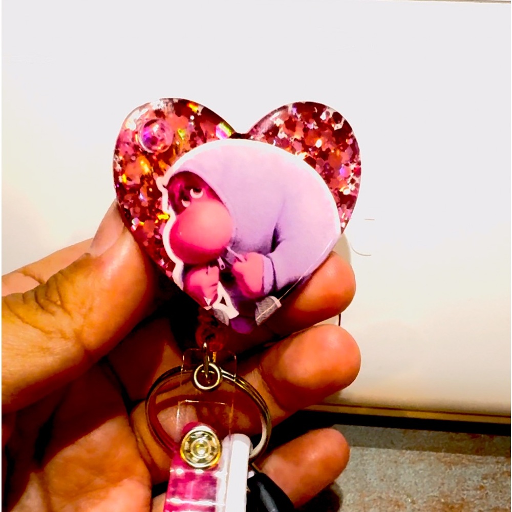 Embarrassed badge reel